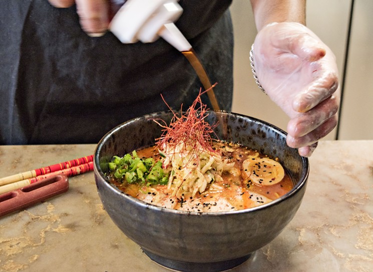 There are eight ramen bowls on the Noodle Bar menu. - JACKIE MERCANDETTI