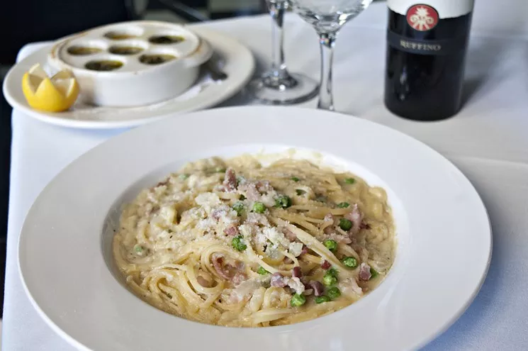 This pasta plate is on the dinner menu at a classic Italian restaurant in Phoenix. - JACKIE MERCANDETTI