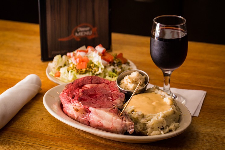 Arrive hungry, as a bright pink but in no way girly plate of prime rib awaits at this Valley staple. - JACOB TYLER DUNN