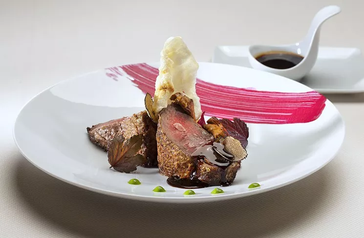 Grilled tenderloin of tribal buffalo is a dinner highlight at this fine-dining destination in metro Phoenix. - DEBBY WOLVOS PHOTOGRAPHY