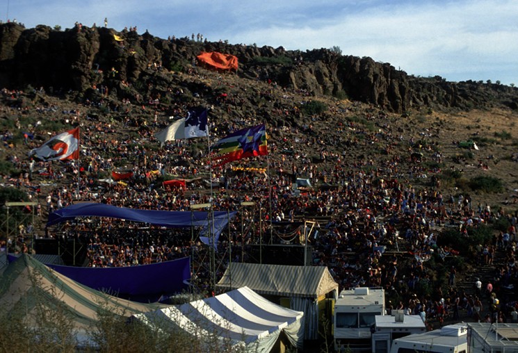 Arcosanti Festival '78 — "Art and the Environment" — had a lineup that included Todd Rundgren & Utopia, Stephen Stills, Richie Havens, Tom Rush, Gary Burton, Ronee Blakeley, and more. Approximately 10,000 people were in attendance. - TOMIAKI TAMURA