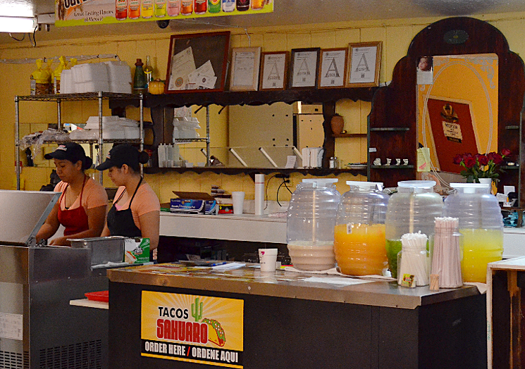 Tacos Sahuaro offers all the typical Mexican aguas frescas along with a very refreshing house special: cucumber-chia. - PATRICIA ESCARCEGA