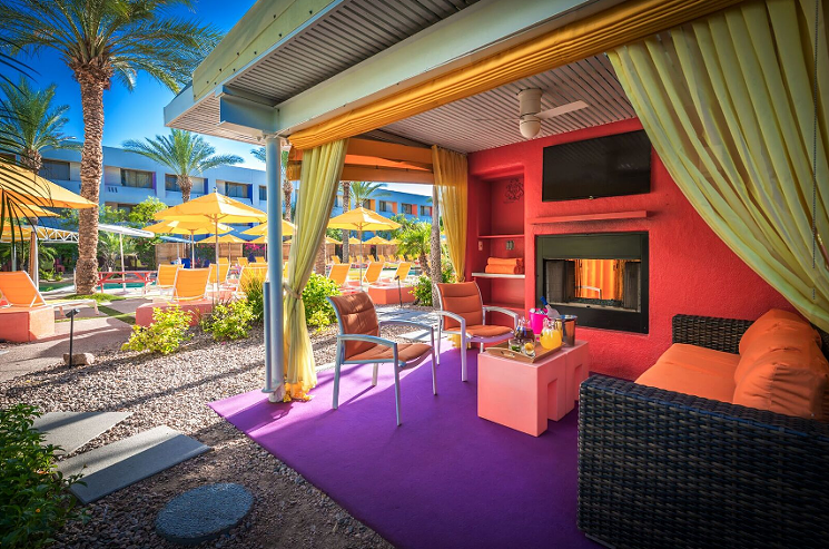 Find a colorful cabana in Old Town Scottsdale at The Saguaro. - COURTESY OF THE SAGUARO SCOTTSDALE
