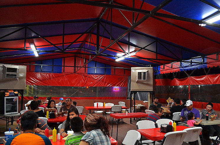 Taqueria Lucy offers a spacious covered dining area. - PATRICIA ESCARCEGA
