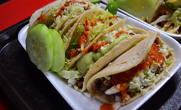 There are usually more than eight different types of taco meats available daily at Taqueria Lucy. - PATRICIA ESCARCEGA