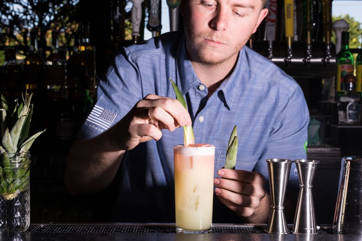 Bar manager Riley Jones built a cocktail menu at Casa Añejo that reflects his personal drink style: tropical, refreshing, and spiritous. - SHELBY MOORE