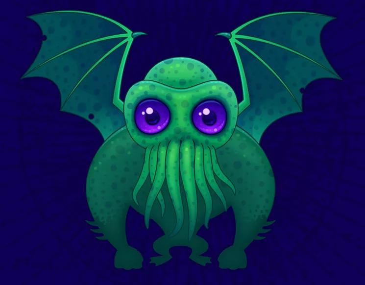 Cthulhu by John Schwegel on display at the i.d.e.a. Museum during “My Favorite Monster.” - COURTESY OF I.D.E.A. MUSEUM