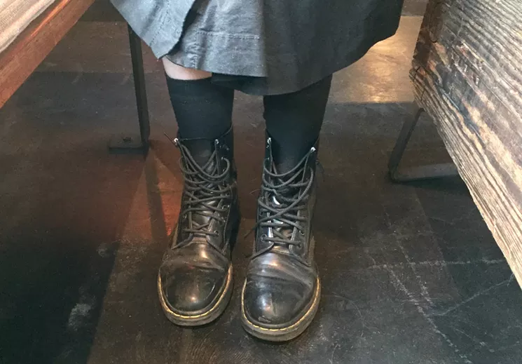 O'Hara wears sturdy shoes for reporting in the desert or hustling to make a deadline. - LAUREN CUSIMANO