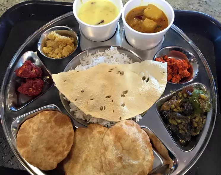 A Gujarati thali offers a classic sampling of the culinary gems in this region of Western India. - OM BISTRO/COURTESY OF FACEBOOK