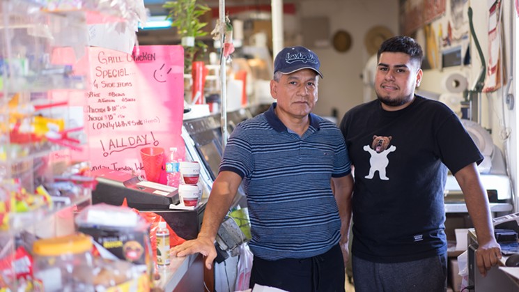Owner Efrain Santana, left, and his son, Francisco. - SHELBY MOORE