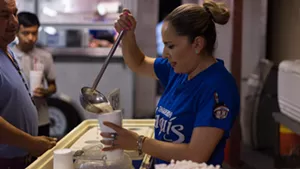 Co-owner Araceli Olivas is the face of Taquería los Yaquis, says her business partner, Jose Munoz. - SHELBY MOORE