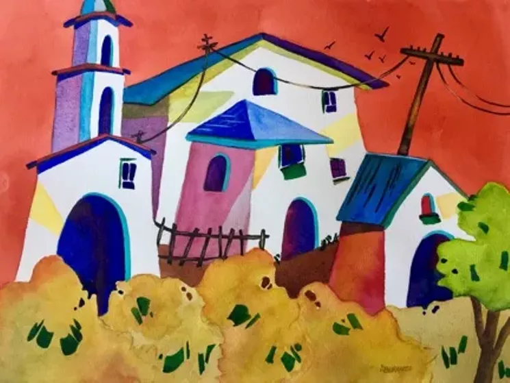 Work by Lynda Burruss featured in the “Modern Perspectives” exhibition at Shemer Art Center. - LYNDA BURRUSS