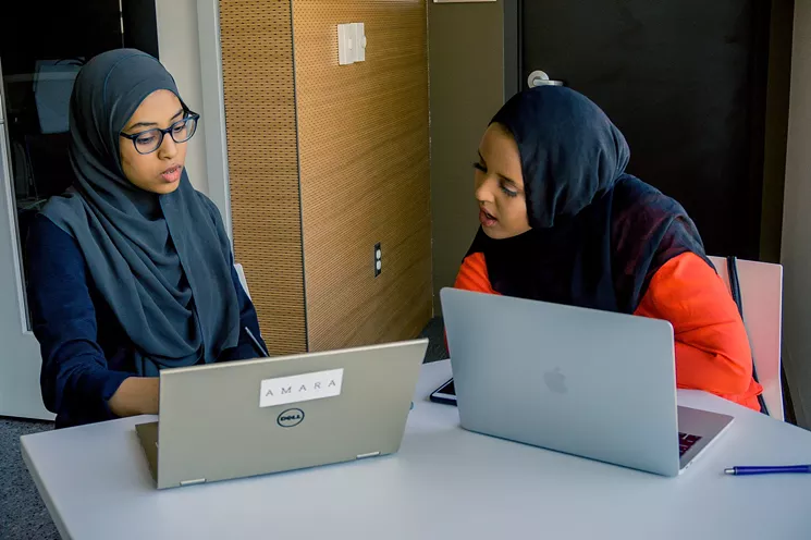 Furdos Nurhussen (left) and Najma Hassan founded the Amara Collection in November 2016. - COURTESY OF KHALED NURHUSSEIN