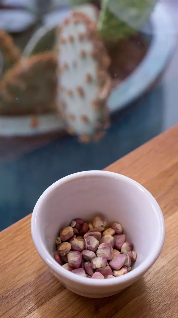 Presidio currently serves tortillas made from purple corn, which they process in-house. Soon, they will switch to blue corn. - SHELBY MOORE