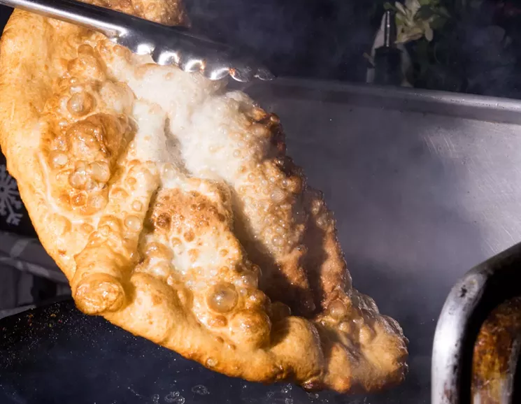 Chef Etsitty describes the regional Navajo style of fry bread he makes as fluffy and airy. - SHELBY MOORE