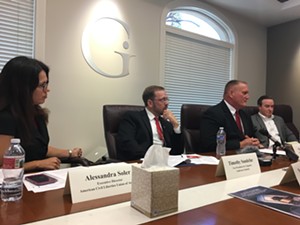 Representatives for the Goldwater Institute and the American Civil Liberties Union discussed municipal court reform at a press briefing on Tuesday. - JOSEPH FLAHERTY
