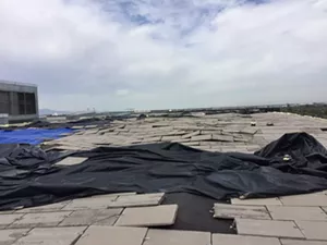 A portion of the Burton Barr Central Library after it sustained storm damage on July 15. - BURTON BARR CENTRAL LIBRARY
