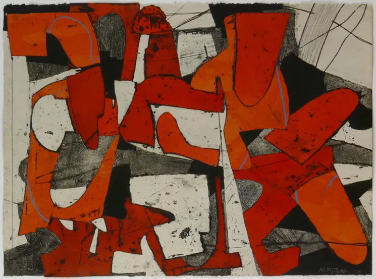 Form your own opinions of John Armstrong’s Red Curtain at The Gallery at Mountain Shadows. - COURTESY OF REYES CONTEMPORARY ART