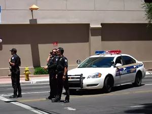 Phoenix police officers at a rally in 2010. The state board that oversees standards and training can no longer meet a funding agreement for the Phoenix police academy. - LUNGSTRUCK/FLICKR