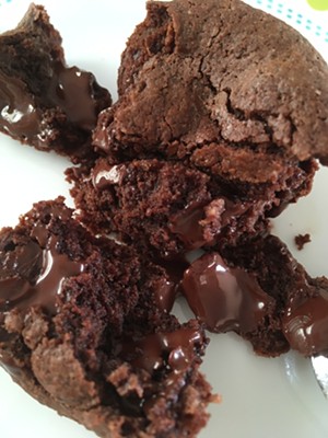 The interior of Zak's brownies are melty and rich with cocoa nubs. - FELICIA CAMPBELL