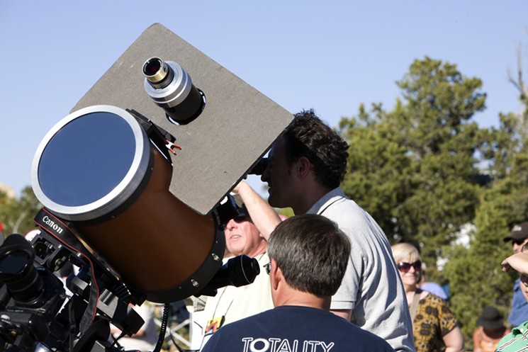 Viewing a partial eclipse through a solar telescope at the Grand Canyon in 2012. - GRAND CANYON NATIONAL PARK/CC BY 2.0/VIA FLICKR CREATIVE COMMONS