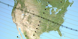 Americans in the "path of totality" will see the moon almost totally obscure the sun during Monday's eclipse. - NASA