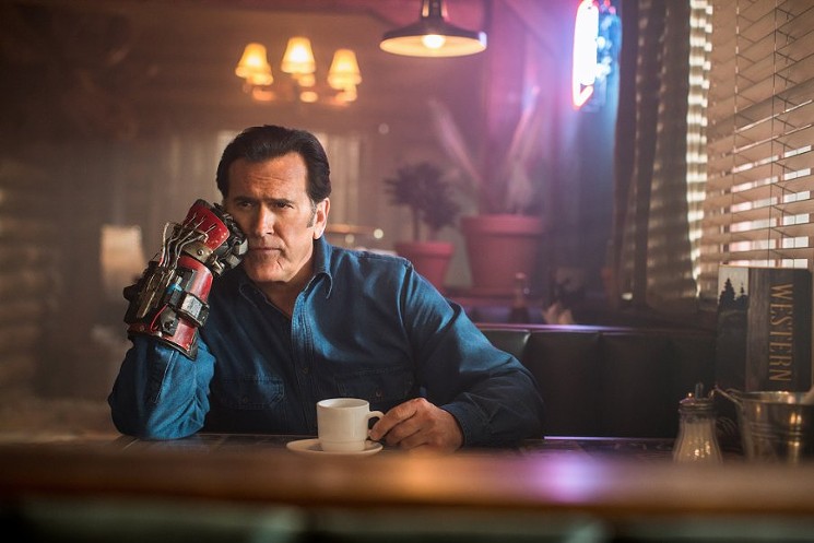 Bruce Campbell in Ash Vs Evil Dead. And he's coming to Phoenix. - RENAISSANCE PICTURES