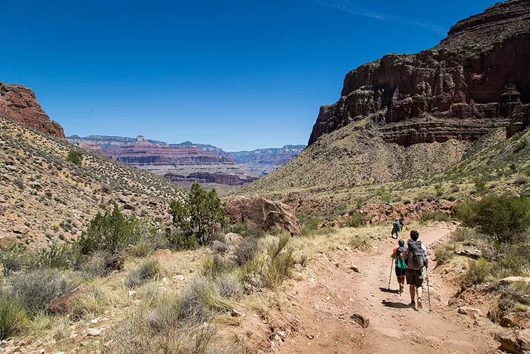 Setting off down the Grand Canyon's Bright Angel Trail toward Phantom Ranch Canteen. - SCOTT TEMME/XANTERRA PARKS & RESORTS