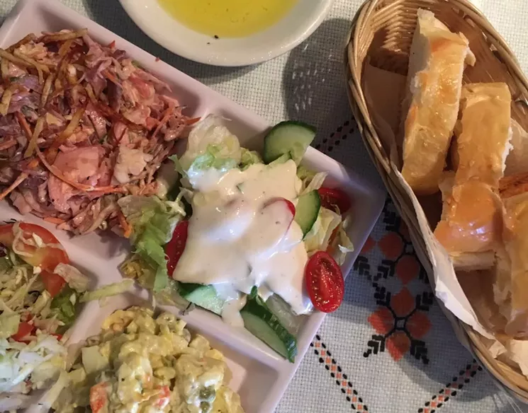 The "salads" here are swimming in mayo or creamy dressings. They are amazing, obviously. - FELICIA CAMPBELL