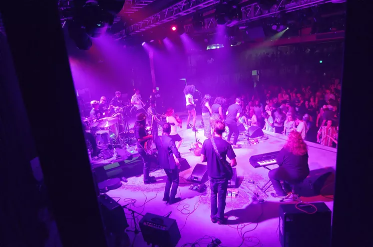Phoenix Afrobeat Orchestra performs at The Van Buren during its preview party on Tuesday, August 22. - BENJAMIN LEATHERMAN