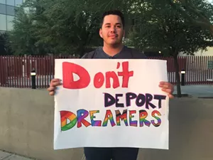 Ezequiel Santos on Friday afternoon, before the decision to phase out DACA was announced. - ANTONIA FARZAN