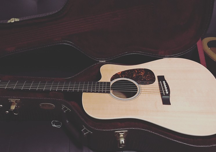 Wiley's new Martin Acoustic. - SAM WILEY