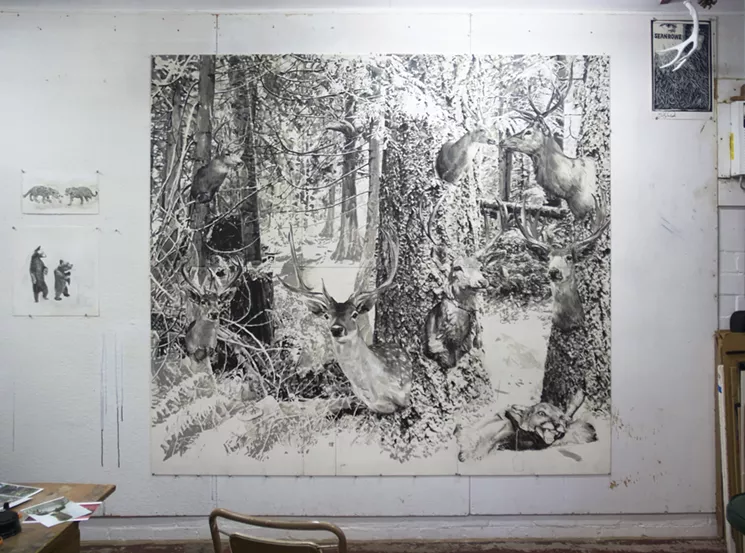 Carolyn Lavender’s Predator – Prey for “Tikkun Olam II” (while it was a work in progress). - CAROLYN LAVENDER