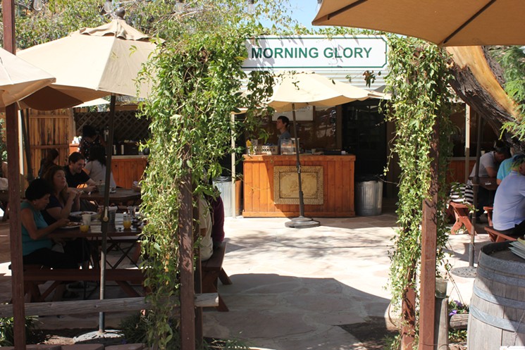 Morning Glory's sun-bathed patio is ideal for a languid breakfast or brunch. - CHRIS MALLOY