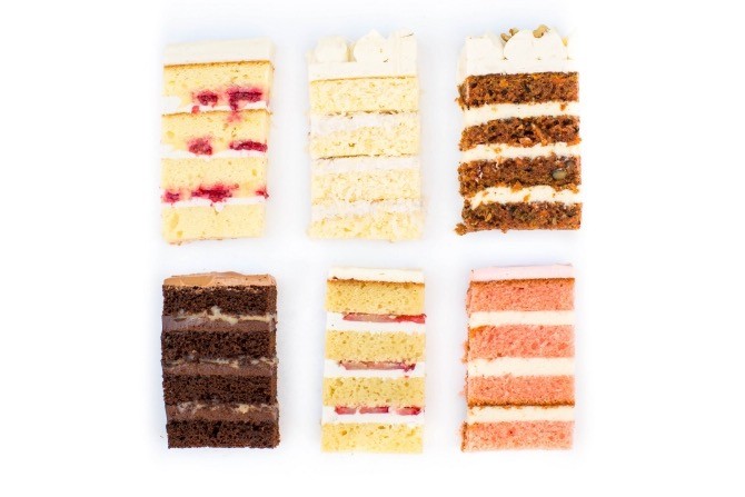 Cross-sections of various Ruze cakes. - COURTESY OF JESSICA BOUTWELL