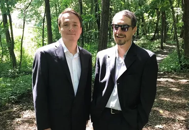 Paul Horner (left) and his brother J.J. Horner at their cousin's wedding in August. - COURTESY OF J.J. HORNER