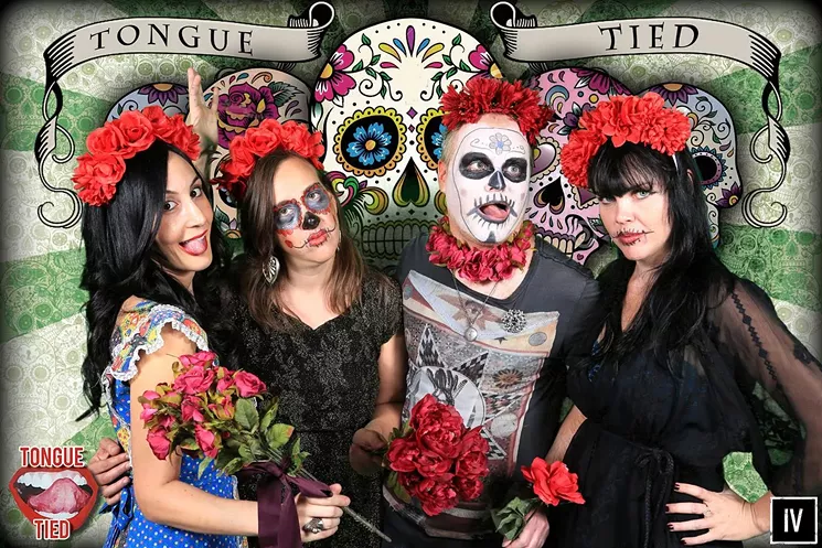 During Tongue Tied’s Dance of the Dead themed party, attendees and the DJs often dress up in the spirit of el Dia de Los Muertos. - JONNY SYNTHETIC