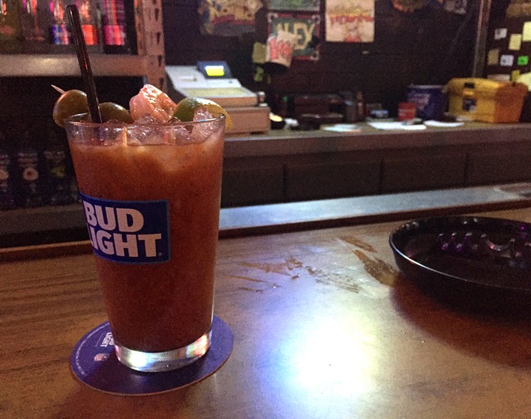 The much talked-about bloody Mary at Hambone Sports Bar in Mesa. - LAUREN CUSIMANO