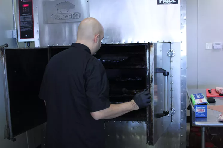 If you gaze long enough into the smoker, the smoker gazes into you. (Pictured: Oren Hartman of Naked Q.) - CHRIS MALLOY