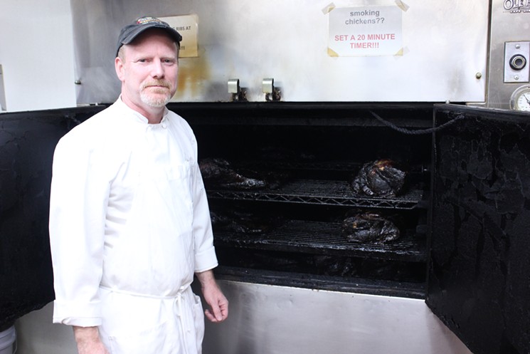 Bryan Dooley of Bryan's Black Mountain Barbecue. - CHRIS MALLOY