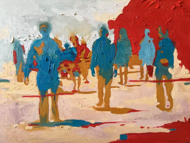 Work by artist Bassim Al-Shaker, who is part of the group show at The Lodge Art Studio. - BASSIM AL-SHAKER