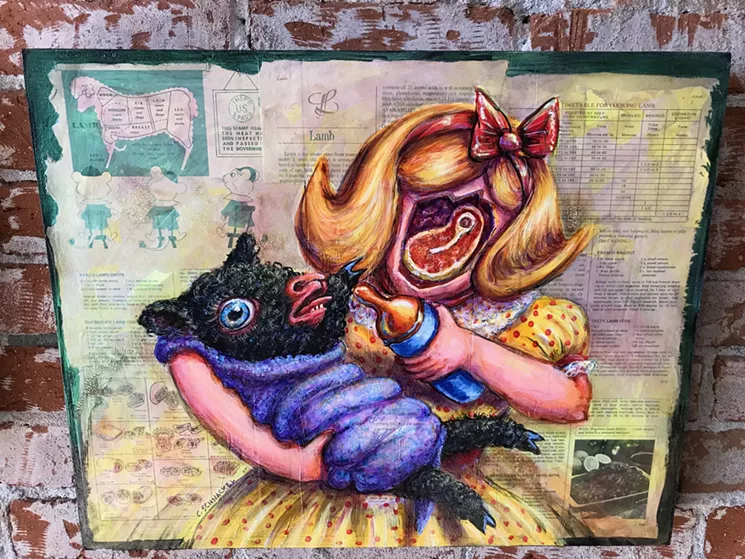 Work by Cindy Schnackel shown during a recent The Ladies Who Paint exhibition. - CINDY SCHNACKEL/PHOTO BY LYNN TRIMBLE