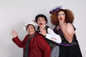 The cast of Scrooge in Rouge plays the cast of something else. Don’t ask. - CANDICE THORNTON, EASEL PHOTOGRAPHY