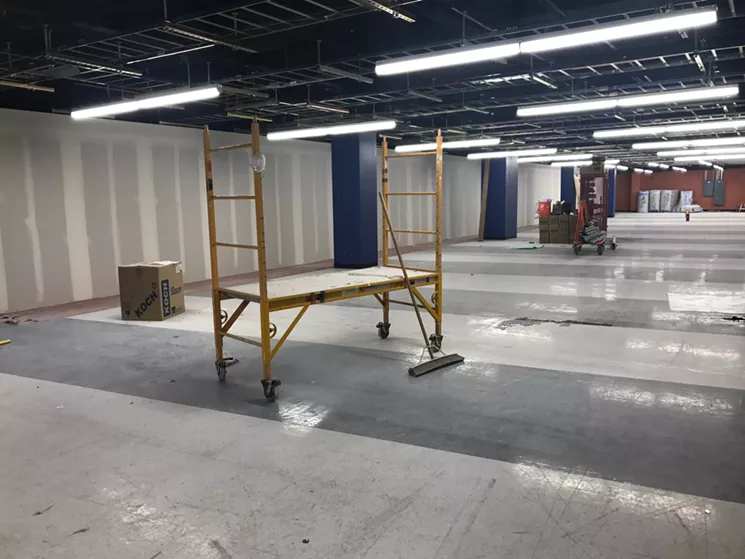 Renovations underway in part of the new temporary branch location at Park Central Mall. - LYNN TRIMBLE