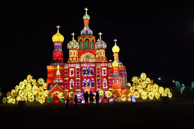 St. Basil’s Cathedral is one of 75 displays at Lights of the World. - COURTESY OF ARIZONA STATE FAIRGROUNDS