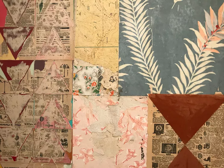Laura Plecas’ work (detail, above) often explores her family’s immigrant roots. - LAURA PLECAS/PHOTO BY LYNN TRIMBLE