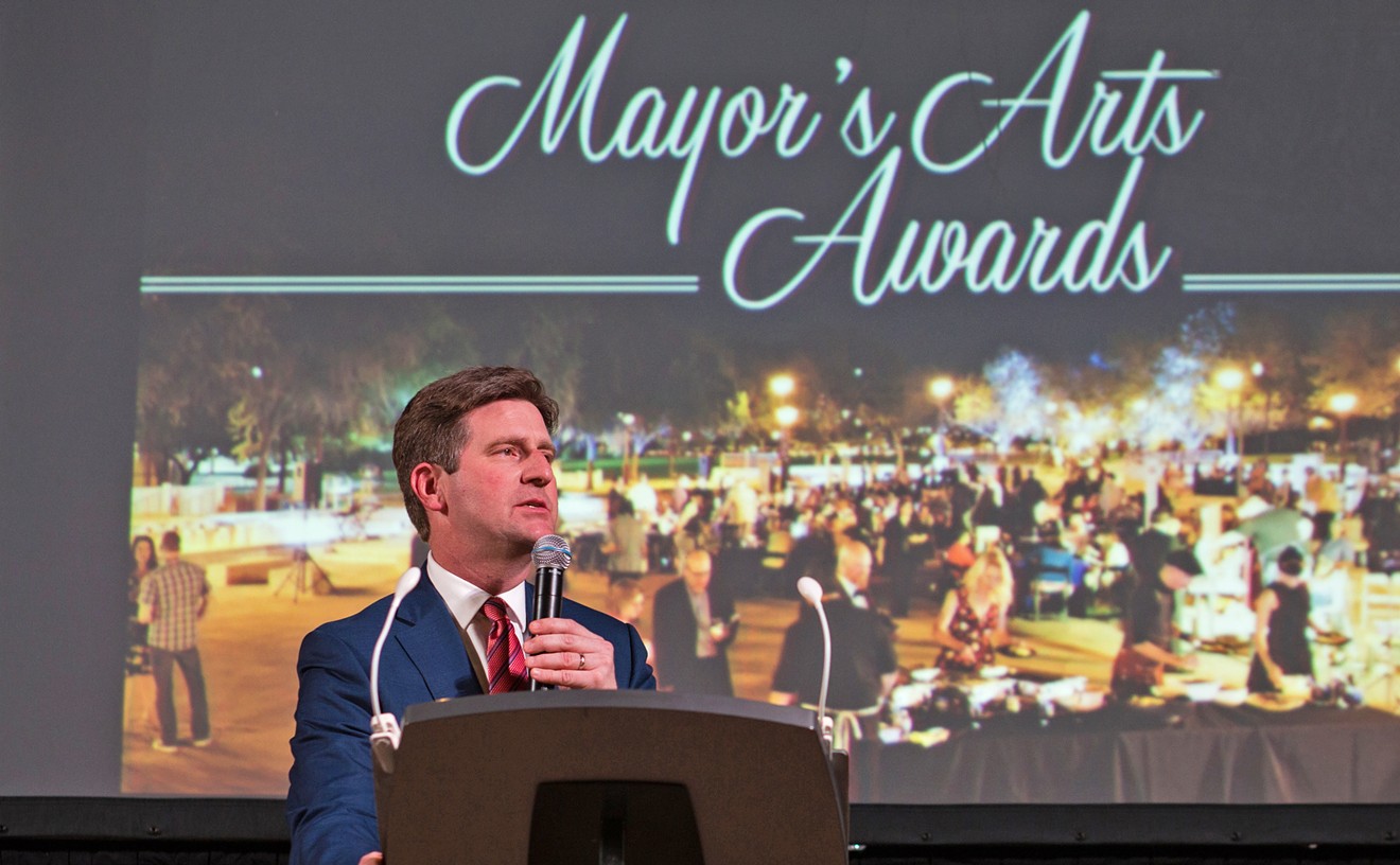 Phoenix Mayor Greg Stanton speaks during a pervious Mayor's Arts Awards ceremony,