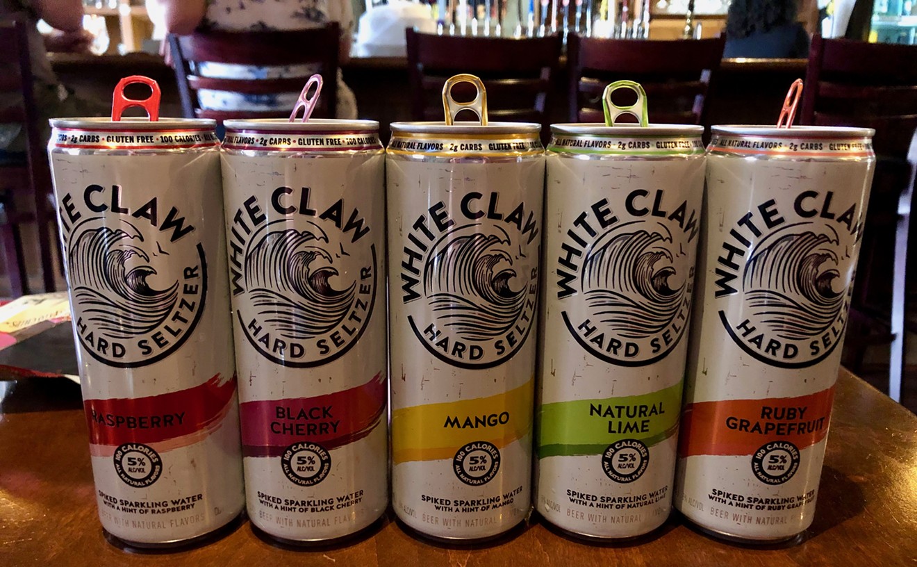 The five White Claw Hard Seltzer fruit flavors.
