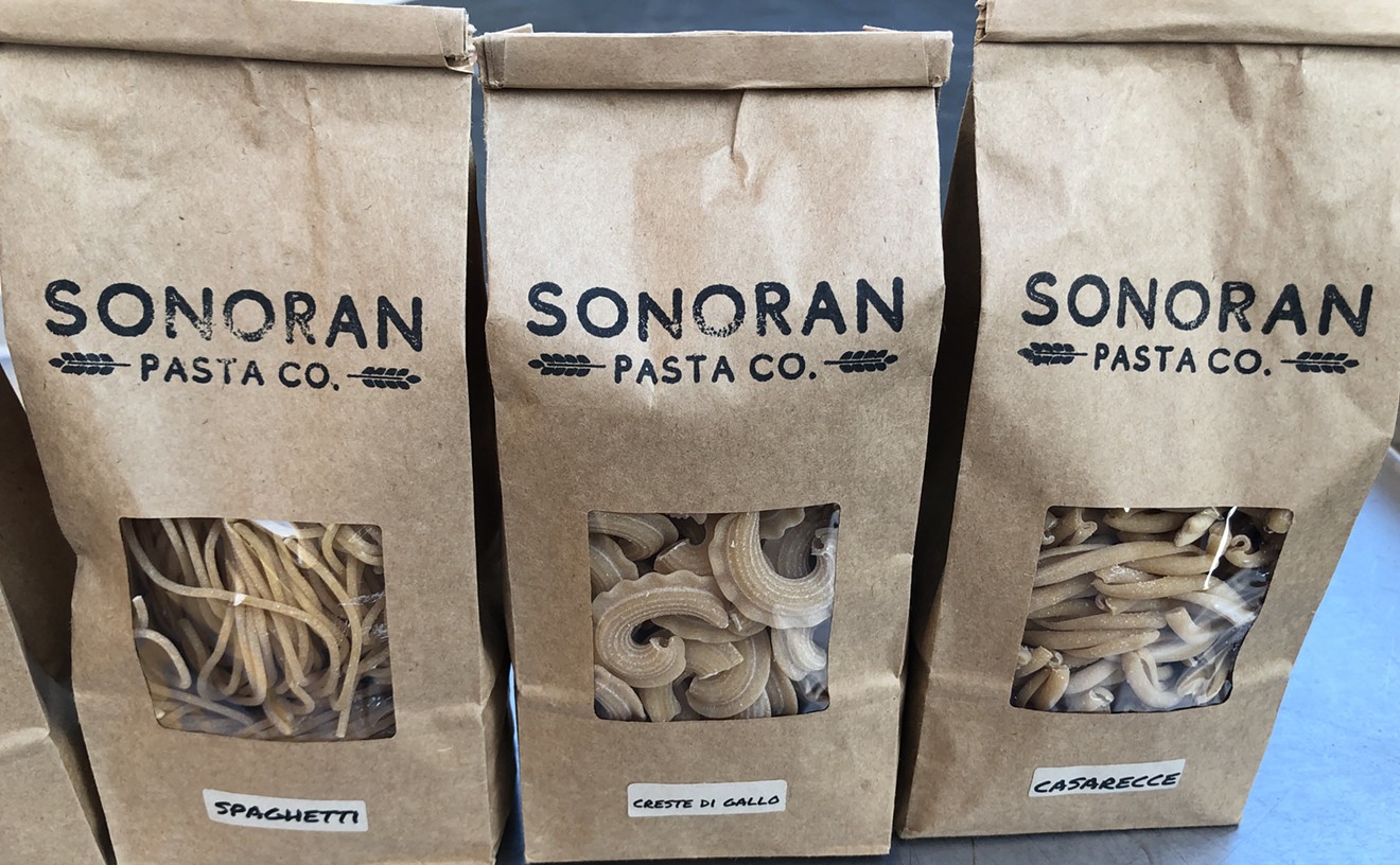 Sonoran Pasta hits the farmers market starting this Saturday.