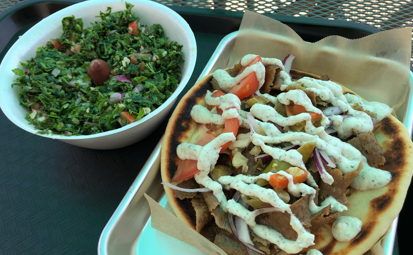 A gyro and side of tabbouleh from Agápi Pita Mediterranean Grill in north Scottsdale.